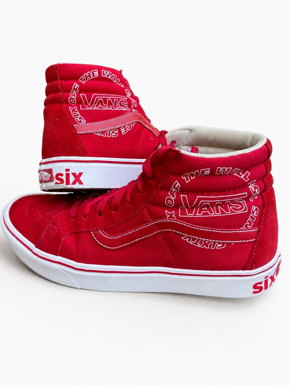 Vans Sk8-Hi Sixty-Six Red High Top Skate Sneakers Men’s 11.5